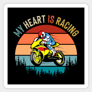 Retro Vintage Motorcycle Racing Magnet